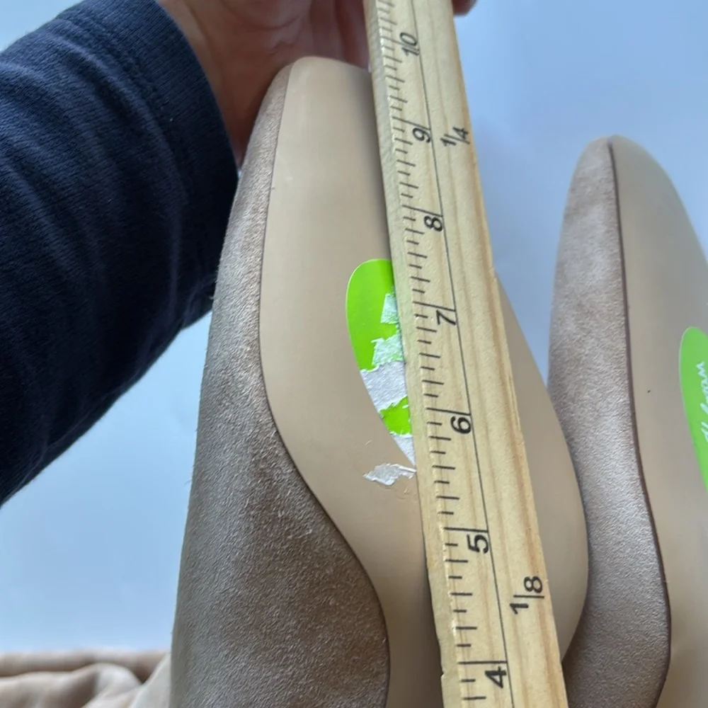 Sam Edelman Molly Suede Leather Knee High Nude Kitten Heel Boots (WIDE CALF) - Picture 11 of 11